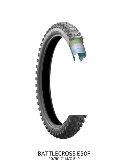 BRIDGESTONE E50F 90/90 - 21 54P TT - Pitboxen Performance