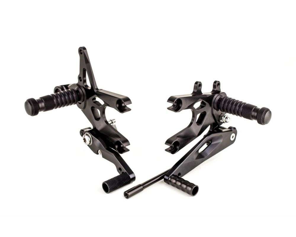 Gilles Tooling Rearset til Aprilia RSV4 2010 - 2016 - FACTOR - X sort - Pitboxen Performance