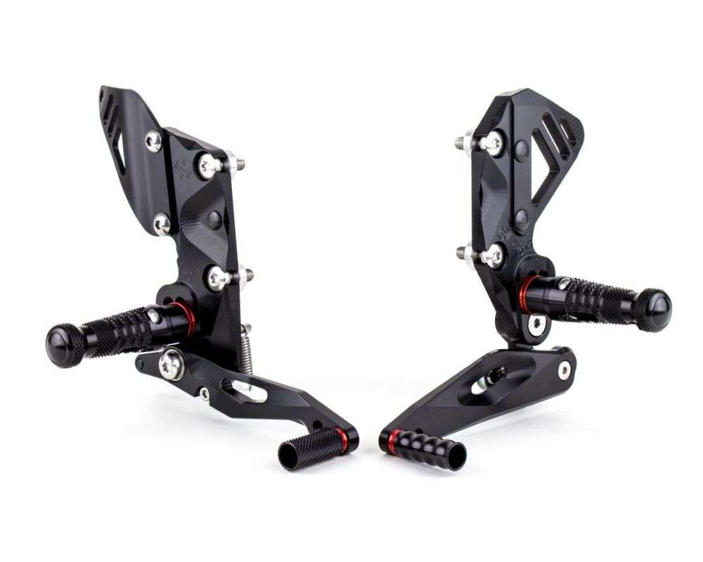 Gilles Tooling Rearset til Triumph Speed Triple 1050 2011 - 2020 - FACTOR - X sort - Pitboxen Performance
