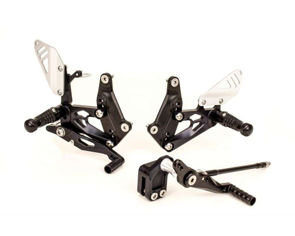 Gilles Tooling Rearset til Honda CBR500, CB500F og CB500X 2013 - 2020 - FACTOR - X sort - Pitboxen Performance