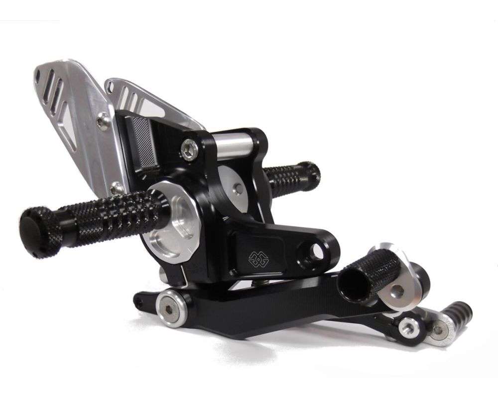 Gilles Tooling Rearset til BMW R12000R & R Nine T - RCT10GT sort/sølv - Pitboxen Performance