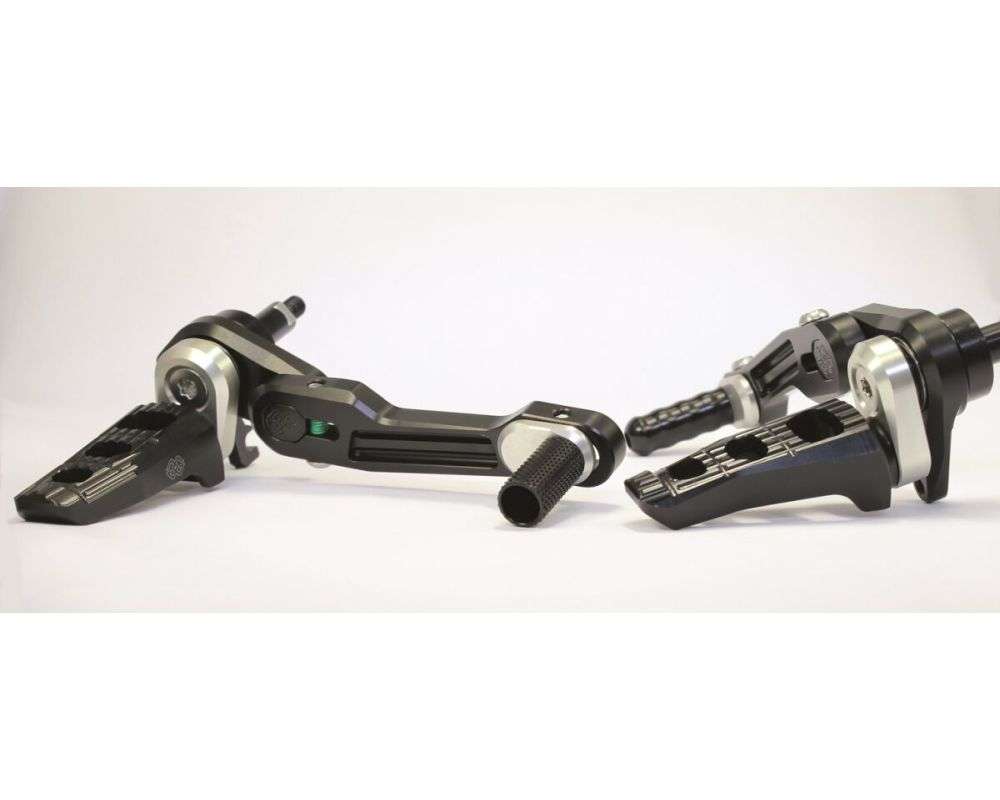 Gilles Tooling Rearset til Ducati Scrambler 1100 & 803 2015 - 2021 - RCT10GT sort/sølv - Pitboxen Performance