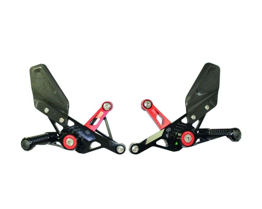 Gilles Tooling Rearset til MV Agusta F3 675 & F3800 - MUE2 sort - Pitboxen Performance