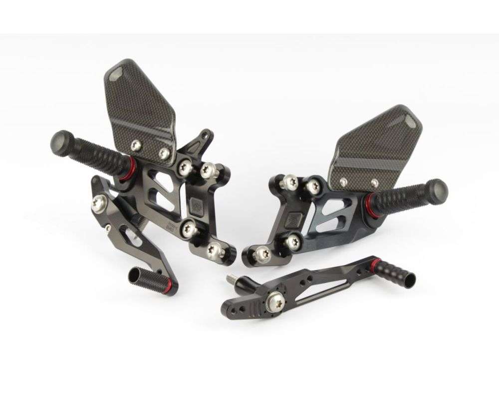 Gilles Tooling Rearset til BMW S1000RR 2017 - 2019 - FACTOR - X sort - Pitboxen Performance
