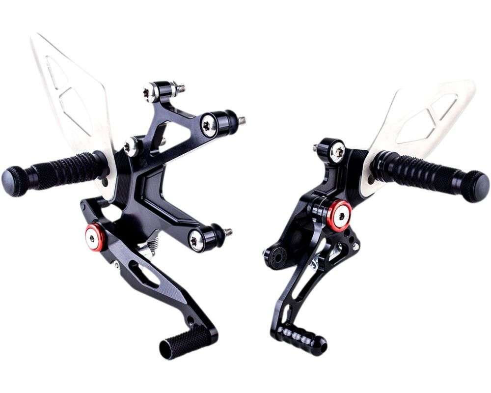 Gilles Tooling Rearset til Kawasaki Ninja 400 2018 - 2020 - FACTOR - X sort - Pitboxen Performance