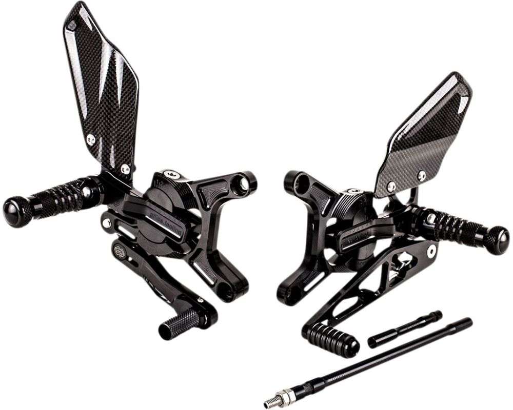 Gilles Tooling Rearset til Kawasaki ZX - 6R 2013 - 2020, VCR sort - Pitboxen Performance