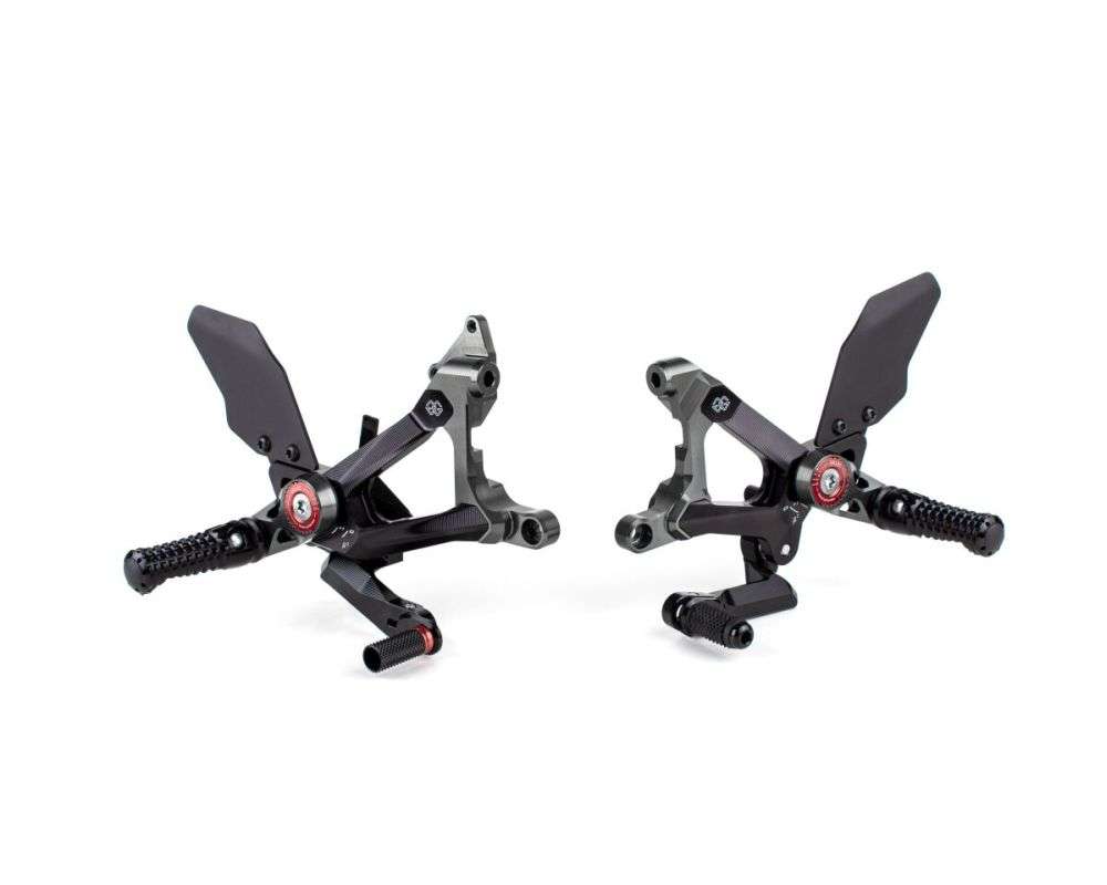 Gilles Tooling Rearset til Kawasaki ZX - 6R 2013, MUE2 sort - Pitboxen Performance