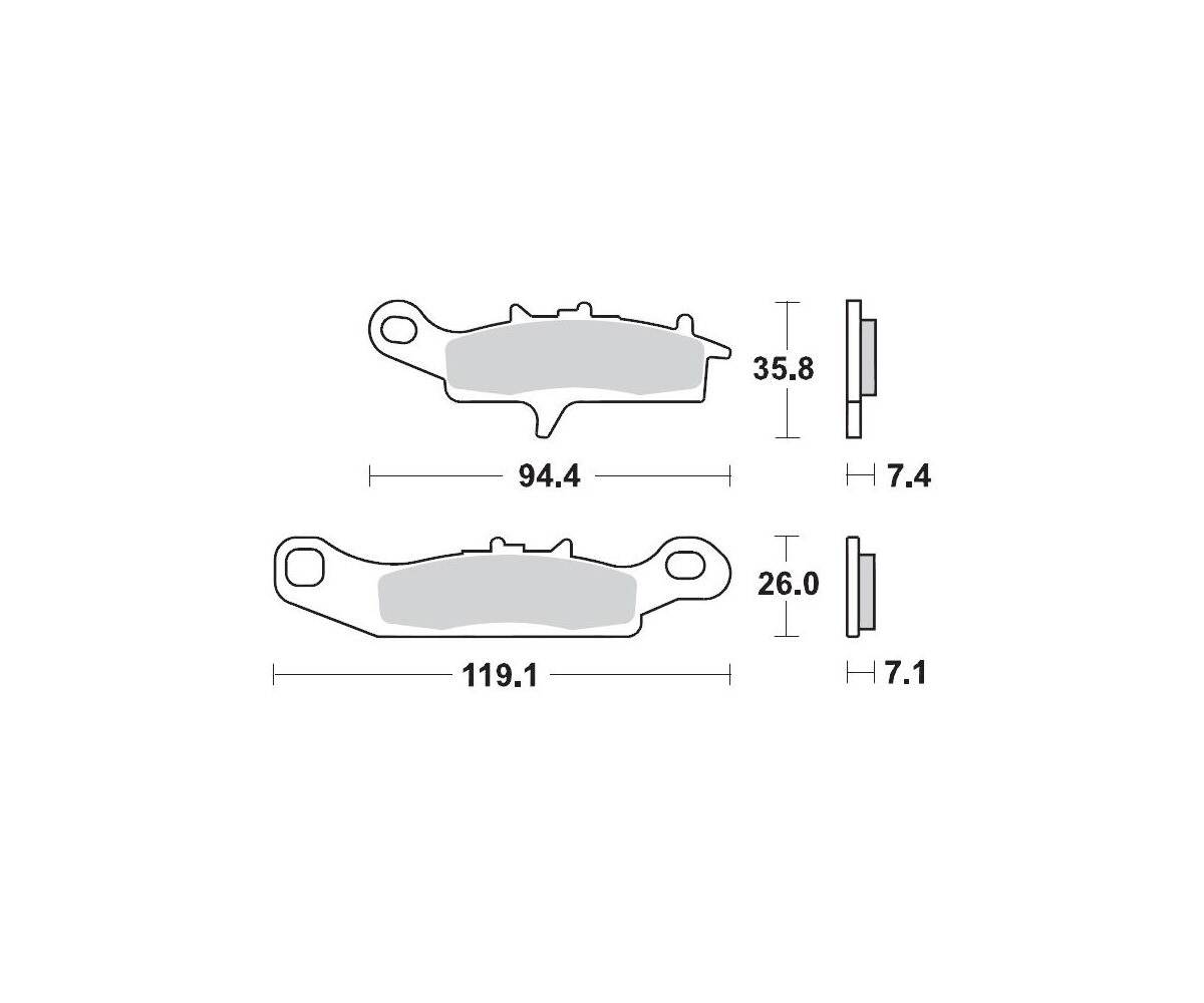 Motomaster bremseklodser til ATV - Sinter Pro Racing