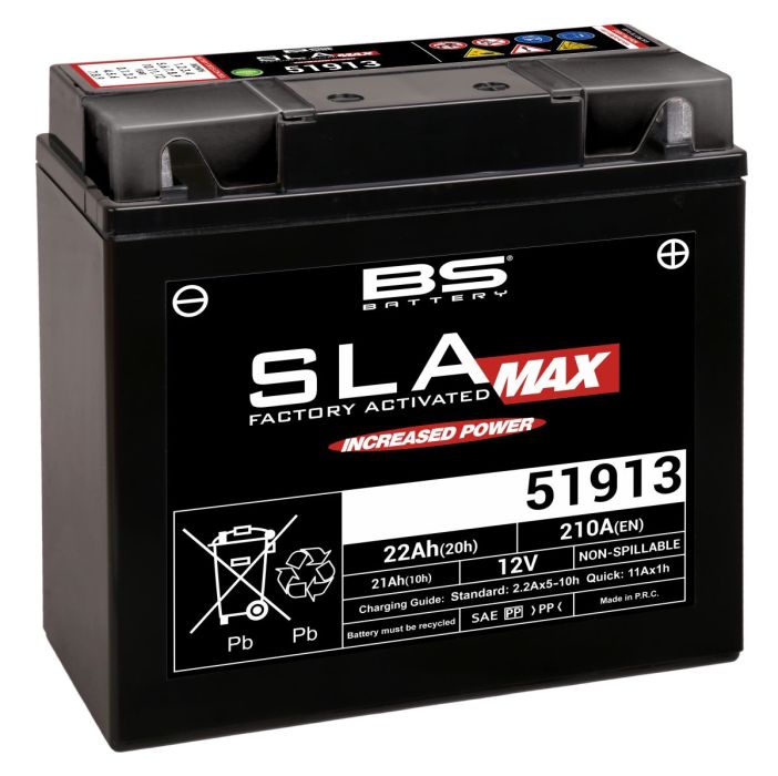 Motorcykelbatteri BS 51913 SLA- MAX (AGM)