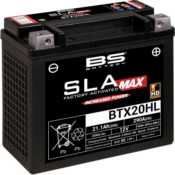 Motorcykelbatteri BS BTX20HL SLA- MAX (AGM)
