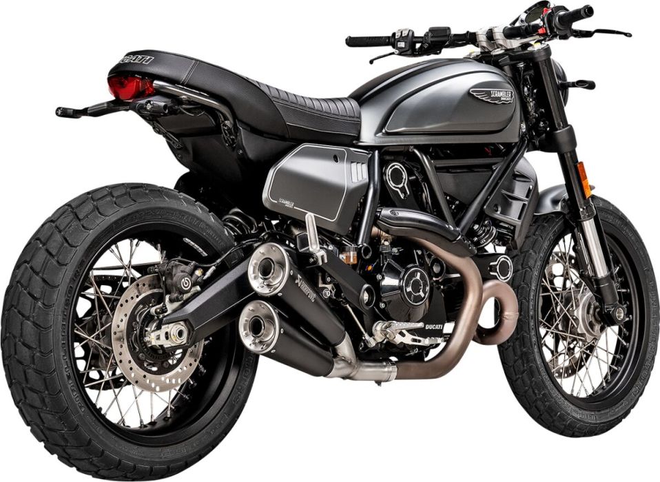 Akrapovic Rustfri Slip on udstødning til Ducati 803 Scrambler (21 - 22) - Pitboxen.dk