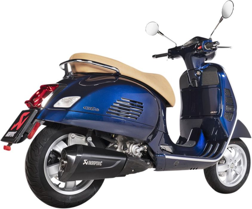Akrapovic Rustfri Slip on udstødning til Vespa GTS300 / 250 (21 - 22) - Pitboxen.dk