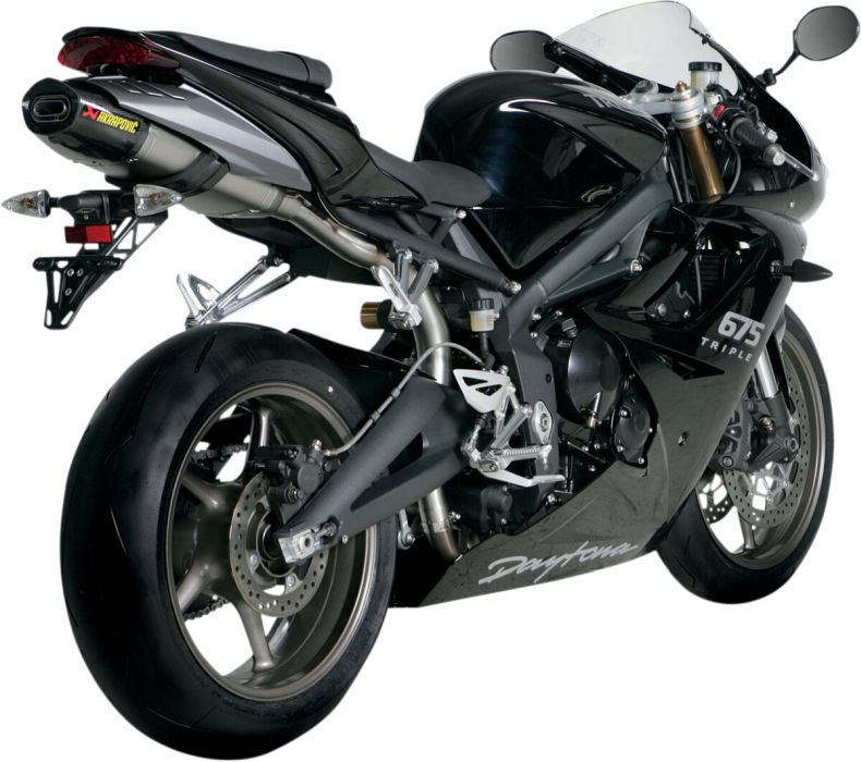 Akrapovic Titanium Slip on udstødning til Triumph DAYTONA 675 (06 - 12) - Pitboxen.dk