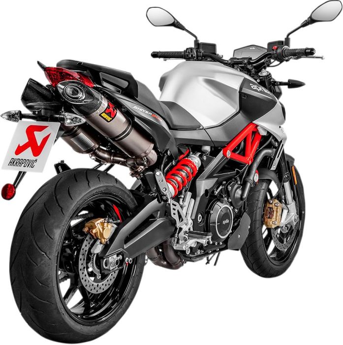 Akrapovic Titanium Slip on udstødninger til Aprilia Shiver 900 (17 - 20) - Pitboxen.dk