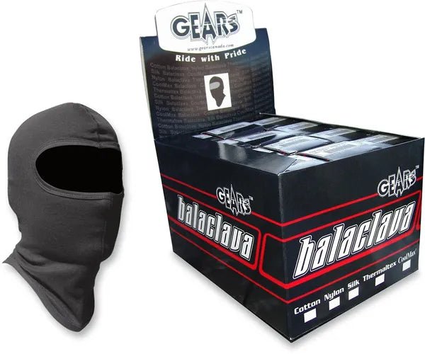 Hjelmhue / Balaclava - Bomuld, sort - Pitboxen.dk