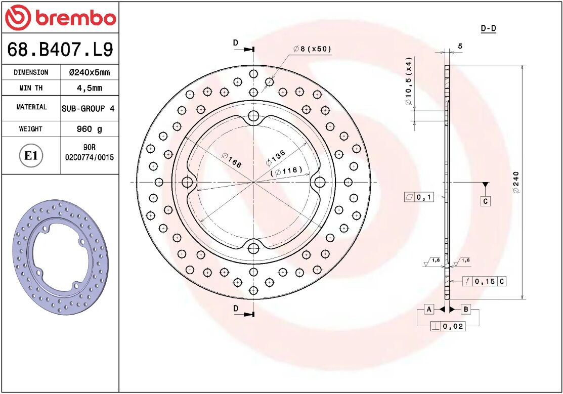 Honda CB 500 F 13 - 21 m.fl. bremseskive bag, ORO fast - Brembo - Pitboxen.dk