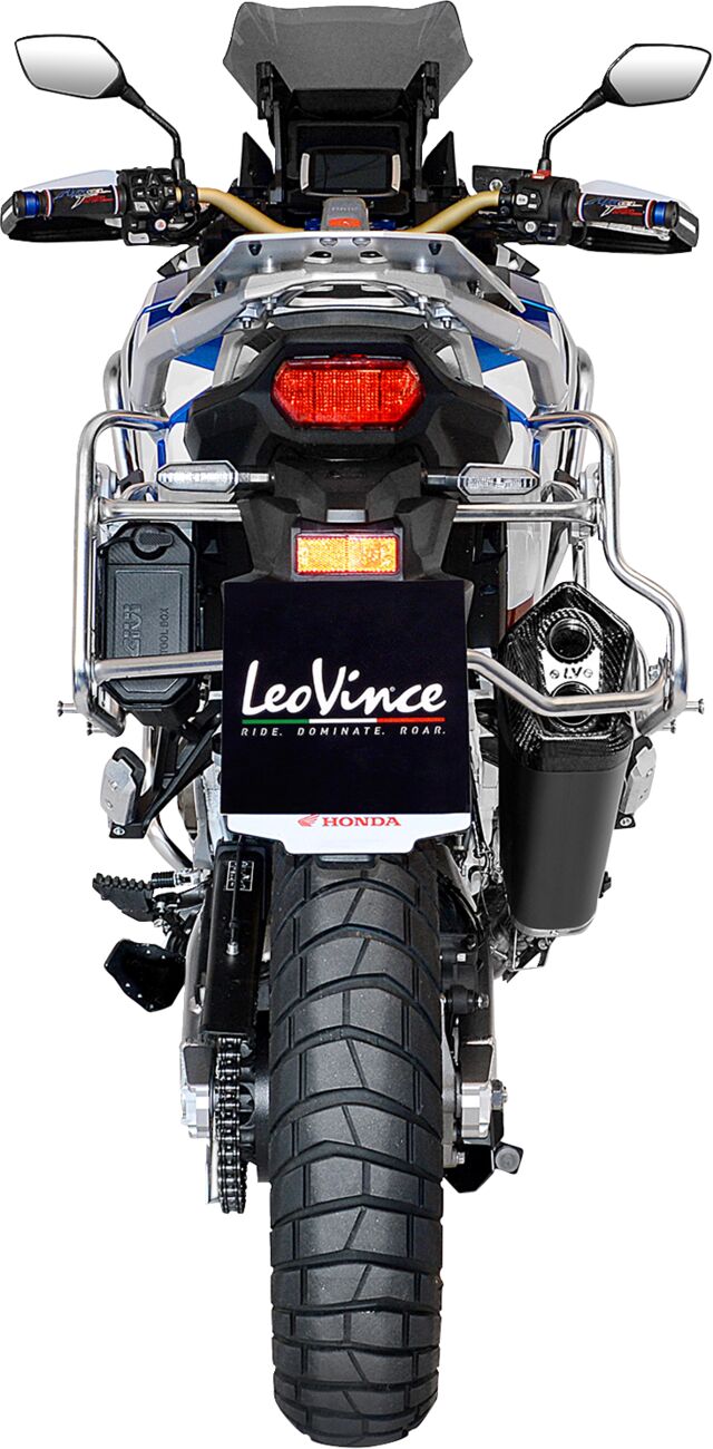 Honda CRF 1100 L Africa Twin / DCT 20 - 23 Slip - on udstødning - LeoVince LV - 12 Black - Pitboxen.dk