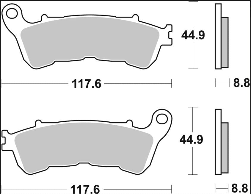 Honda SH 300 I 07 - 19 m.fl. bremseklodser, Carbon keramisk (OEM) - Brembo - Pitboxen.dk