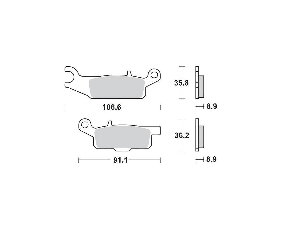 Motomaster bremseklodser til ATV - Nitro