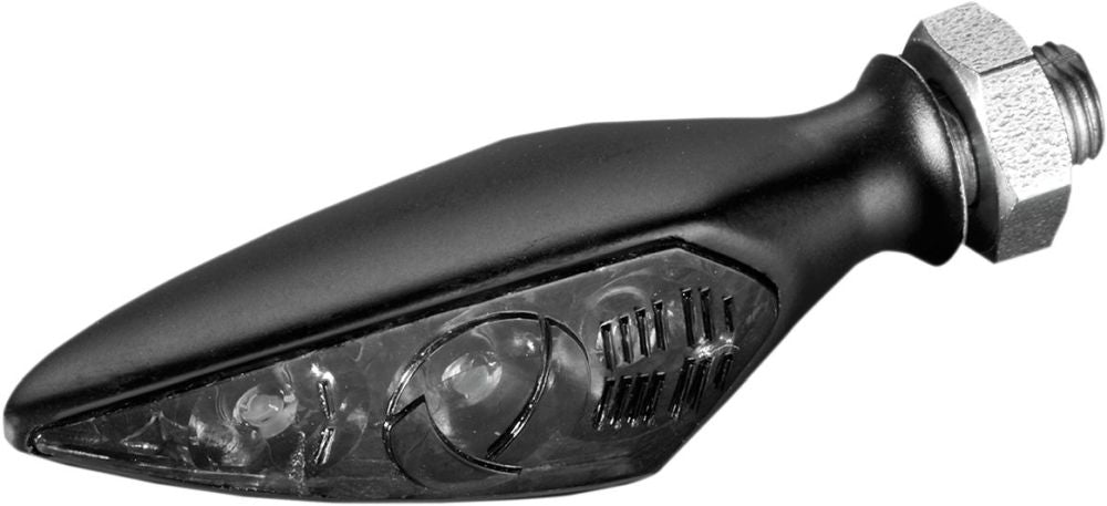 RHOMBUS S DARK – LED BLINK, SORT (front højre/bag venstre) - Pitboxen.dk