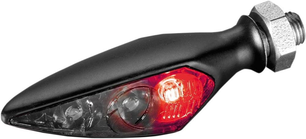 RHOMBUS S DF DARK – LED BLINK, BAG OG BREMSELYS, SORT (bag venstre) - Pitboxen.dk