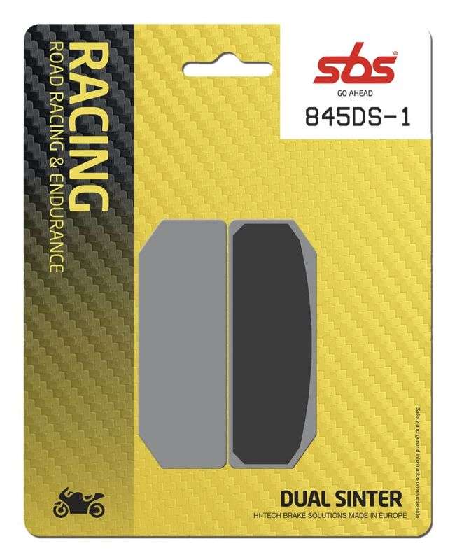 SBS 845DS - 1 Dual Sinter bremseklodser til Road Racing – For/Bagbremse - Pitboxen.dk