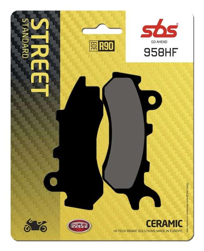 SBS 958HF bremseklodser – keramisk materiale til gade og touring - Pitboxen.dk