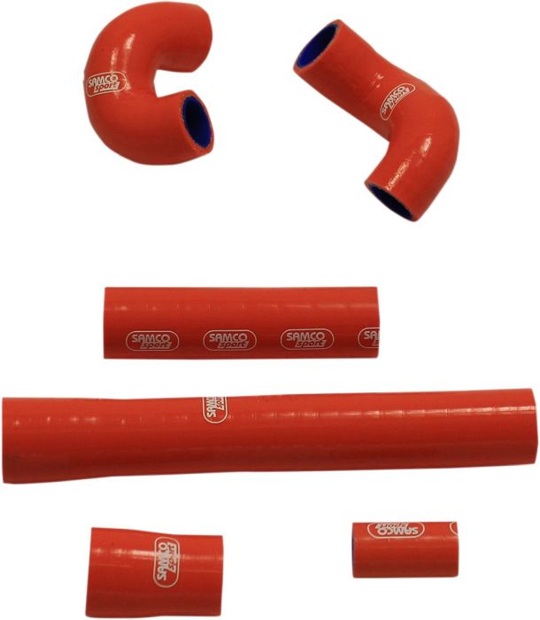 Silikone kølerslanger til KTM EXC250 / EXC300 (se vehicle fitment) - Orange - Pitboxen.dk
