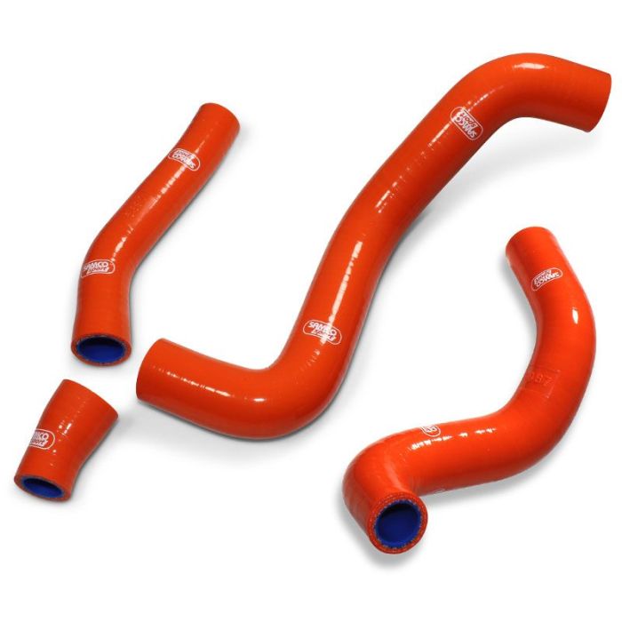 Silikone kølerslanger til KTM SX - F350 / Huqvarna FC350 m.fl (Se vehicle fitment) - Orange - Pitboxen.dk