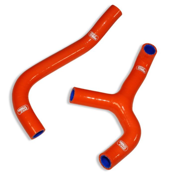 Silikone kølerslanger til KTM SX65 / GAS GAS MC65 / Husqvarna TC65 (Se vehicle fitment) - Orange - Pitboxen.dk