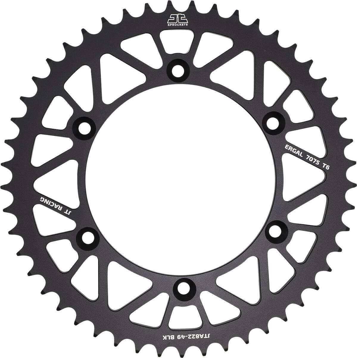 Sort alu bagkædehjul 49T 520 - JTA822.49BLK - JT Sprockets - Pitboxen.dk
