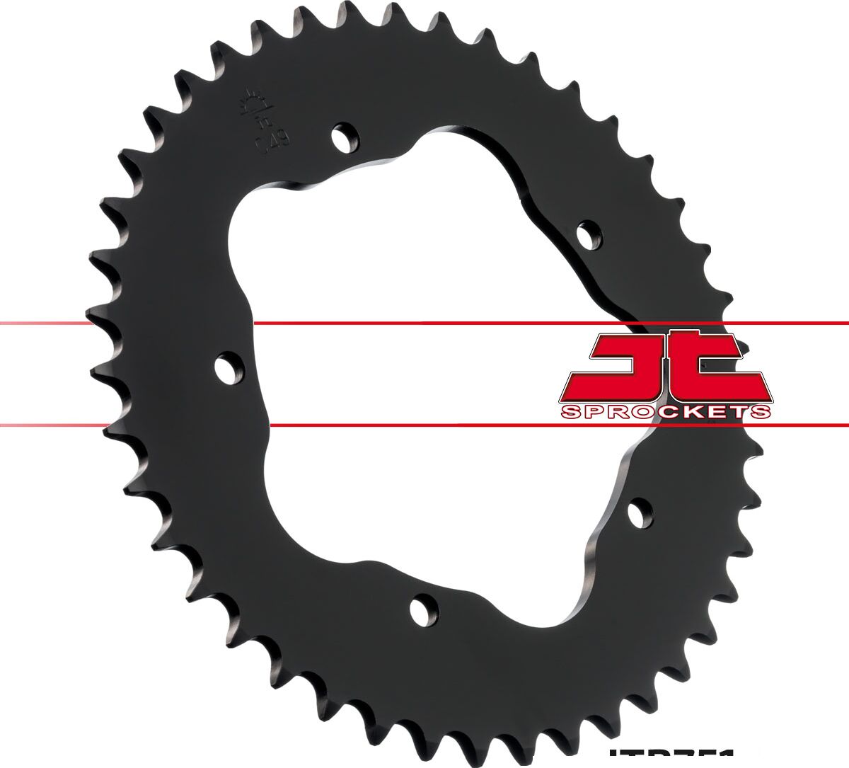Sort stål bagkædehjul 43T 520 - JTR751.43 - JT Sprockets - Pitboxen.dk