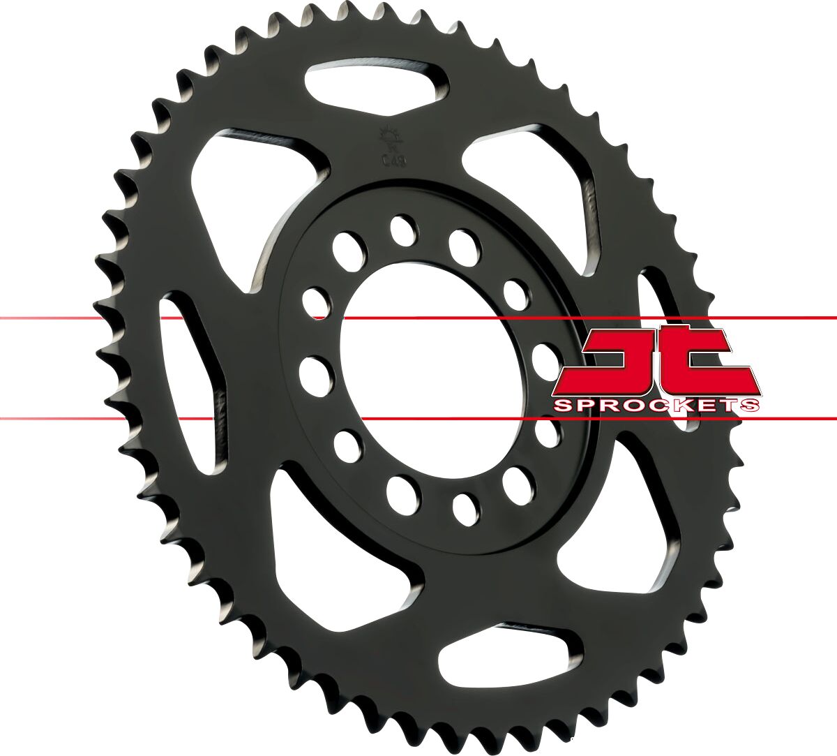 Sort stål bagkædehjul 52T 428 - JTR1842.52 - JT Sprockets - Pitboxen.dk