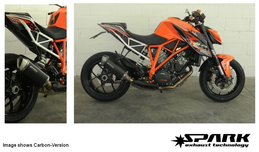 SPARK FORCE SLIP - ON LYDDÆMPER DARK STYLE (RUSTFRI) KTM SUPERDUKE 1290 - Pitboxen.dk