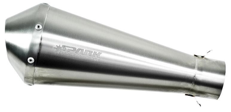 SPARK MEGAPHONE UNIVERSAL SLIP - ON LYDDÆMPER RUSTFRI MAT - Pitboxen.dk