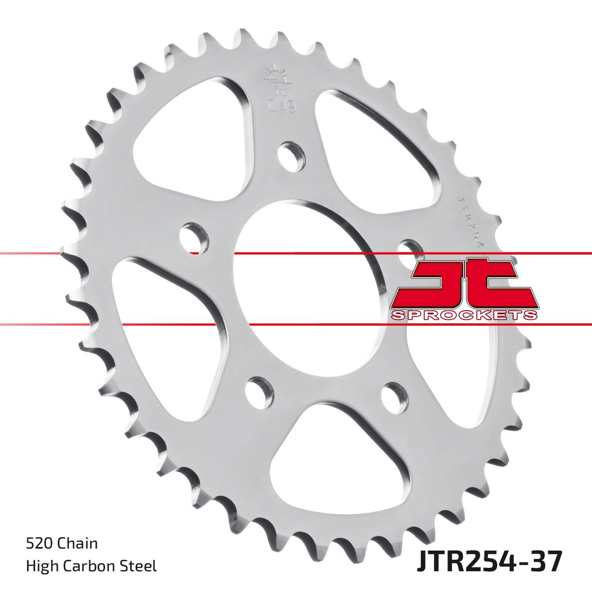 stål bagkædehjul 37T 520 - JTR254.37 - JT Sprockets - Pitboxen.dk