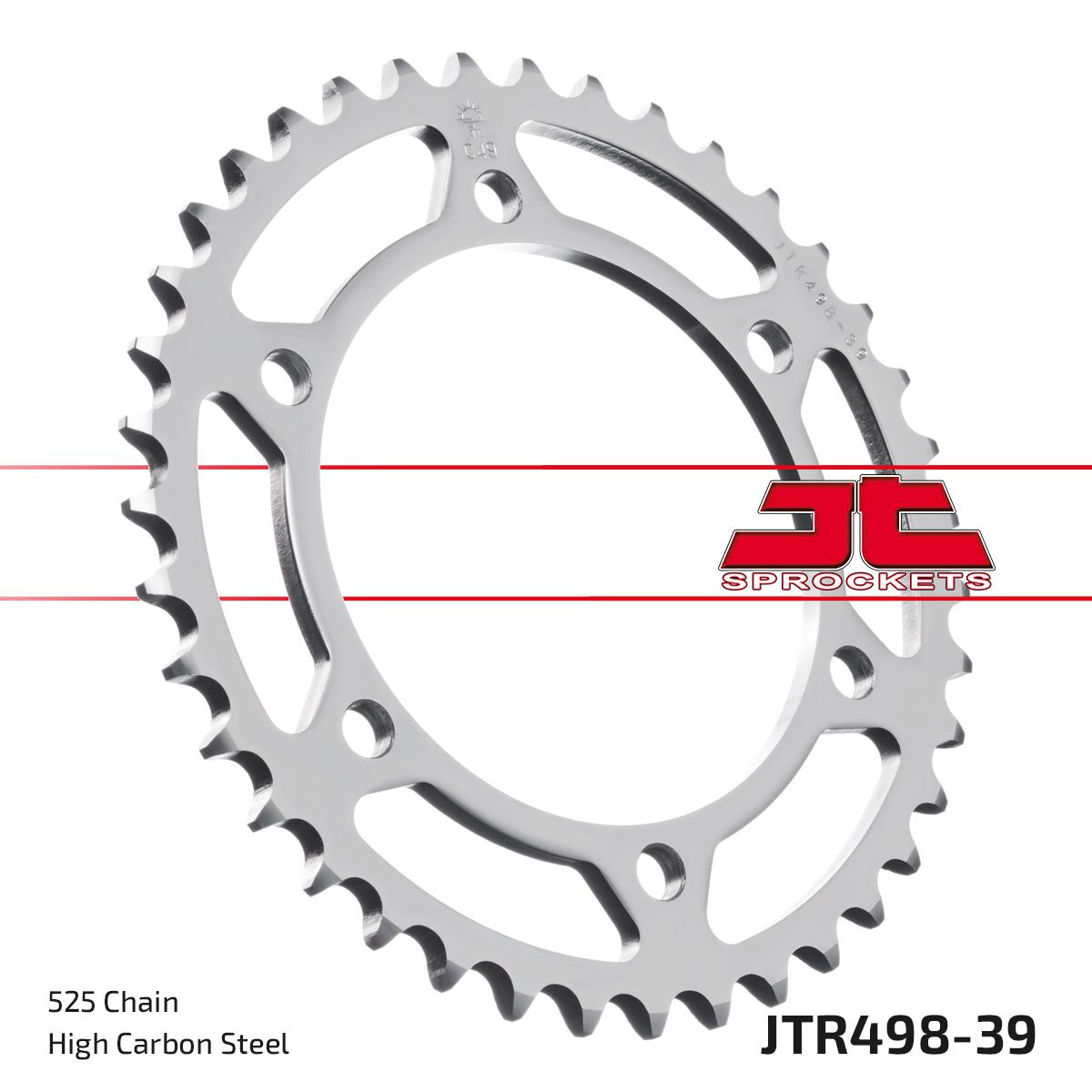 stål bagkædehjul 39T 525 - JTR498.39 - JT Sprockets - Pitboxen.dk