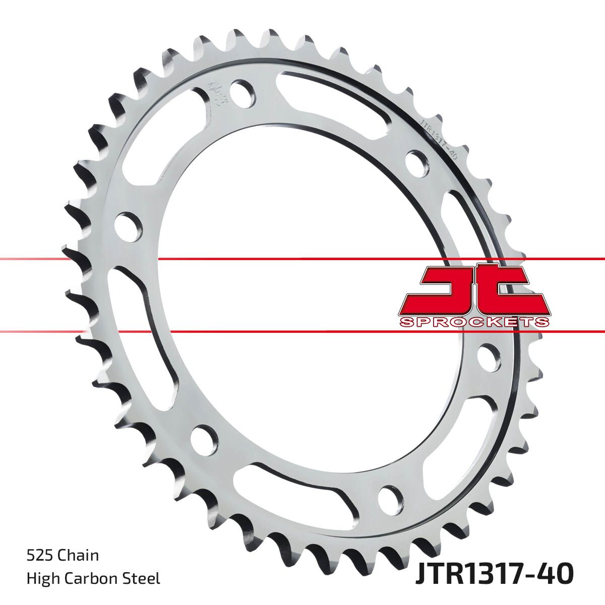 stål bagkædehjul 40T 525 - JTR1317.40 - JT Sprockets - Pitboxen.dk