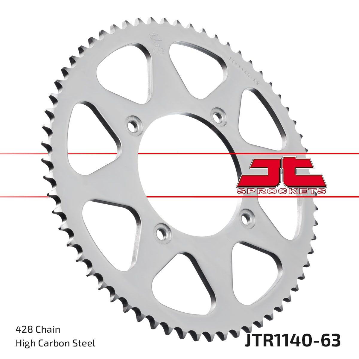 stål bagkædehjul 63T 428 - JTR1140.63 - JT Sprockets - Pitboxen.dk