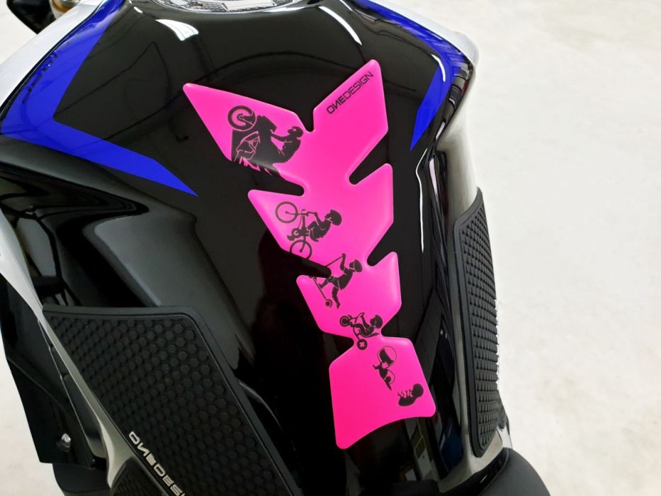 Tankpad - mat neon pink - Pitboxen.dk