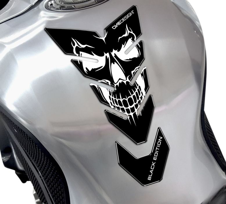 Tankpad "SKULL5" - hvid - Pitboxen.dk