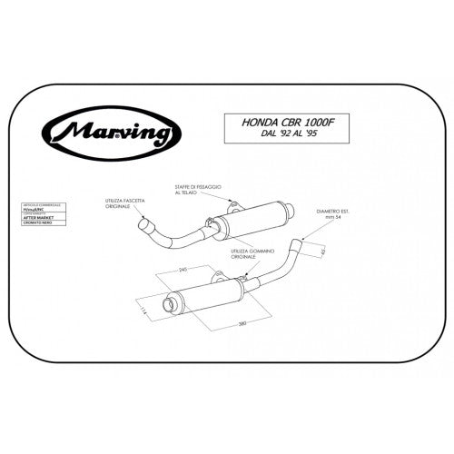 Udstødning til Honda CBR 1000 F 92 - 95 - Pitboxen.dk