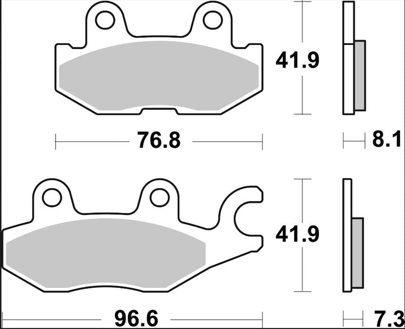 Yamaha Viking EPS 14 - 21 m.fl. bremseklodser, sinter SD Offroad - Brembo 07YA57SD - Pitboxen.dk