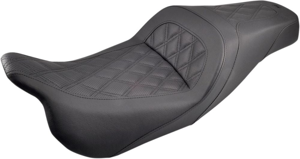 2-UP SEAT SLIM FRONT|REAR LEATHER|SADDLEHYDE™|SADDLEGEL™ BLACK
