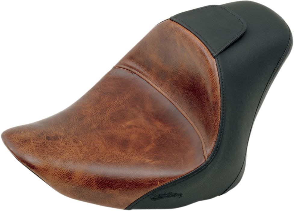 LARIAT SOLO SEAT DISTRESSED BROWN LEATHER WITH GEL HARLEY DAVIDSON