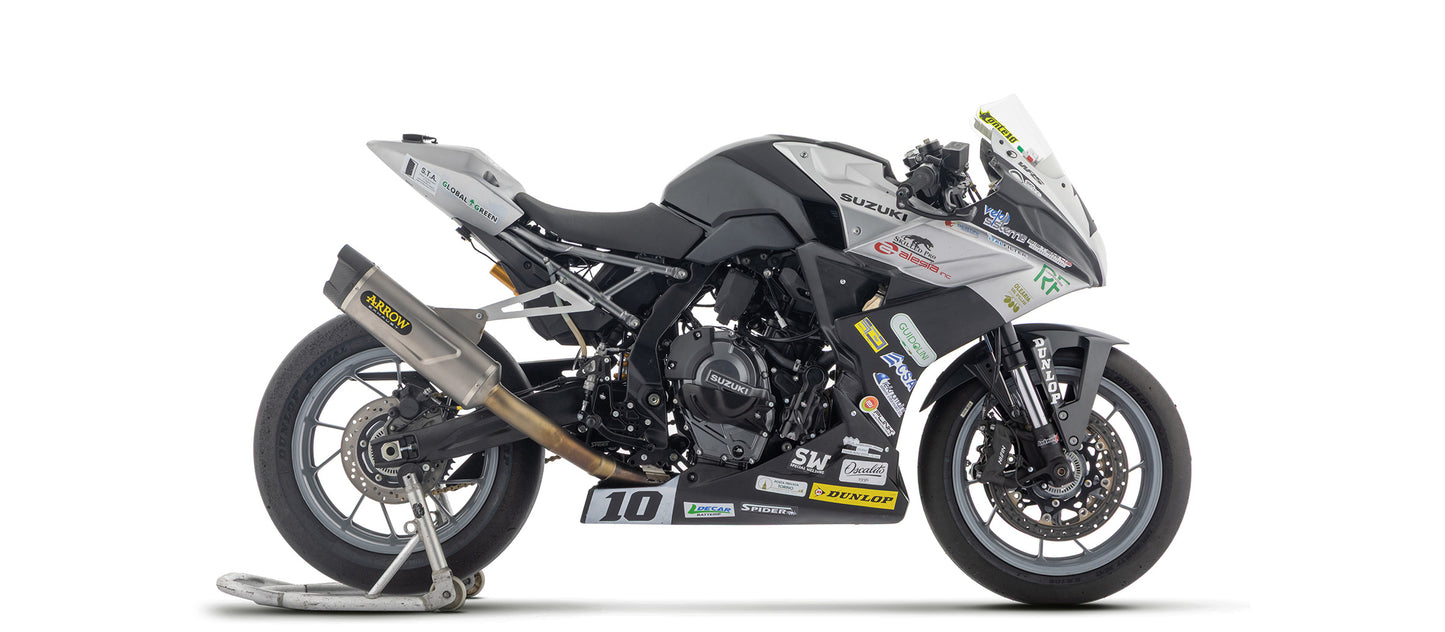 Arrow competition full system til Suzuki GSX8R. Full titanium for Road Racing