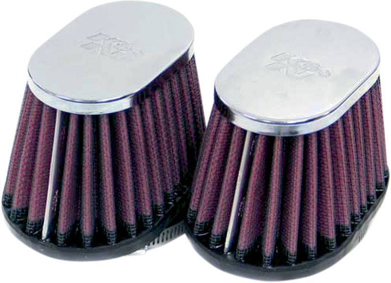K&N Universal Filter SET (2) OVAL Konisk