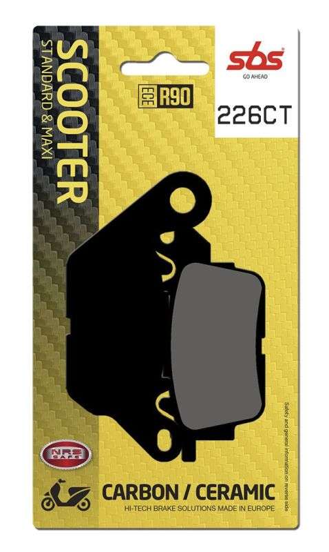 SBS 226CT bremseklodser - Carbon keramisk (Gade - scooter)