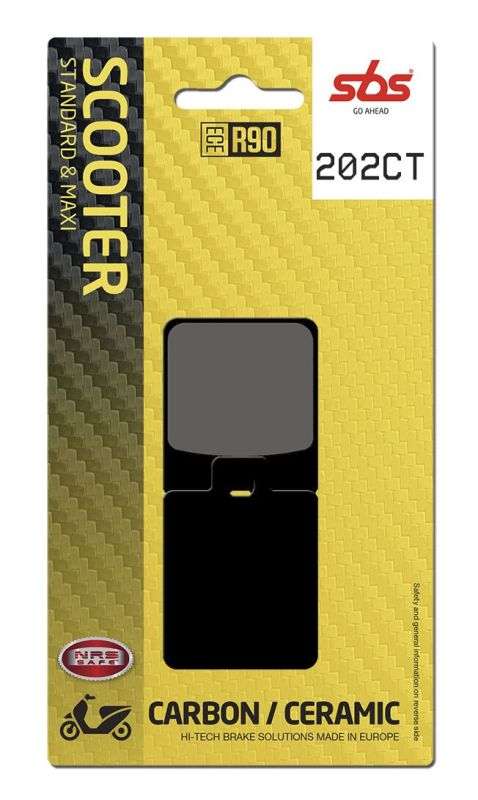 SBS 202CT bremseklodser - Carbon keramisk (Gade - scooter)