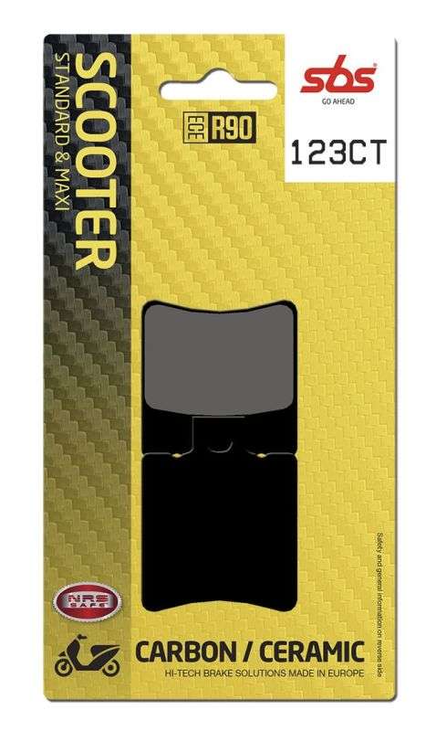 SBS 123CT bremseklodser - Carbon keramisk (Gade - scooter)